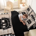 thumbnail image 5 of Catabedysis Plaid Camping 7-Piece Twin Bedding,Camper Silhouette Print Bedding Comforter Set For Boys,Multicolor,Black Reversible, 5 of 7