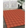 thumbnail image 3 of Ahgly Company Machine Washable Indoor Round Transitional Neon Orange Area Rugs, 6' Round, 3 of 7