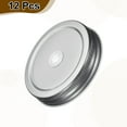 thumbnail image 3 of 12pcs Mason Jar Lids 2.76" Tinplate Mason Canning Covers with Straw Hole, Silver, 3 of 7