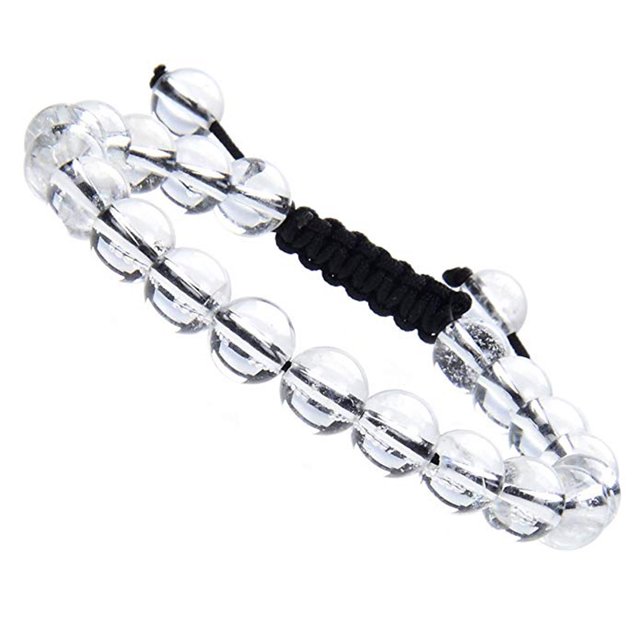 Massive Perles Naturel Pouvoir de Guérison Perles de Cristal Unisexe Bracelets en Macramé Réglables 8mm - Style34