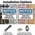 thumbnail image 3 of (2 Pack) Private Property Employee Parking Only OSHA Notice Sign 10 Inch X 7 Inch Indoor / Outdoor Rust-Free Aluminum Metal Signs for Workplace, Workshop, and Construction Site, Made in, 3 of 8