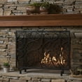 thumbnail image 2 of Veritas Single Panel Iron Fireplace Screen, Black, 2 of 7