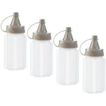 NICEXMAS 4Pcs Portable Grey Squeeze Bottles for Sauce Salad Dressing Kitchen Accessories