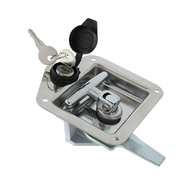 S SERENABLE Boîte à Outils Pliable en Acier Inoxydable avec 2 Clés pour Camion Remorque