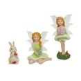thumbnail image 4 of 3x accesorios de jardín de hadas, estatuas de resina de conejo, mesa de granja, figuras de ángeles en miniatura para amigos al aire libre, patio de, 4 of 8
