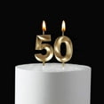 thumbnail image 4 of 50th Birthday Candles,Gold Number 50 Cake Topper for Birthday Decorations Party Decoration, 4 of 7