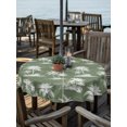 thumbnail image 2 of Outdoor Tablecloth with Umbrella Hole for Patio/Picnic/Party/Camping, Palm Trees Waterproof Table Cloth Round Cover Washable, Tropical Summer Tropical Botanical Sage Green (Dia 54"), 2 of 9