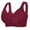Wine, variant on Front Close Bras for Seniors Back Support Bra Wireless Bras for Women Posture Bras for Women Breathable Bras Minimalist Plain Front Clasp Bra Full Support Front Open Bra Plus Size Full Coverage Bra