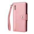 thumbnail image 2 of Feishell for Samsung Galaxy A03s Wallet Case with Wrist Strap,Premium PU Leather Zipper Pocket Magnetic Buckle Folio Flip ID Credit Card Slots Shockproof Kickstand Phone Case for Women Men,Rosegold, 2 of 15