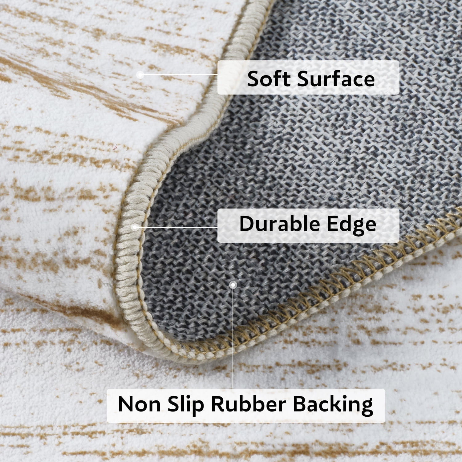 VUNATE 2'x7' Boho Runner Rug Machine Washable Rug Modern Moroccan Soft Carpet Neutral Geometric Distressed Non-Slip Rubber Backing Hallway Runner Rug for Kitchen Entryway Bedroom Laundry Room Brown