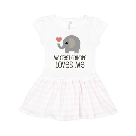 

Inktastic Great Grandpa Loves Me Gift Toddler Girl Dress