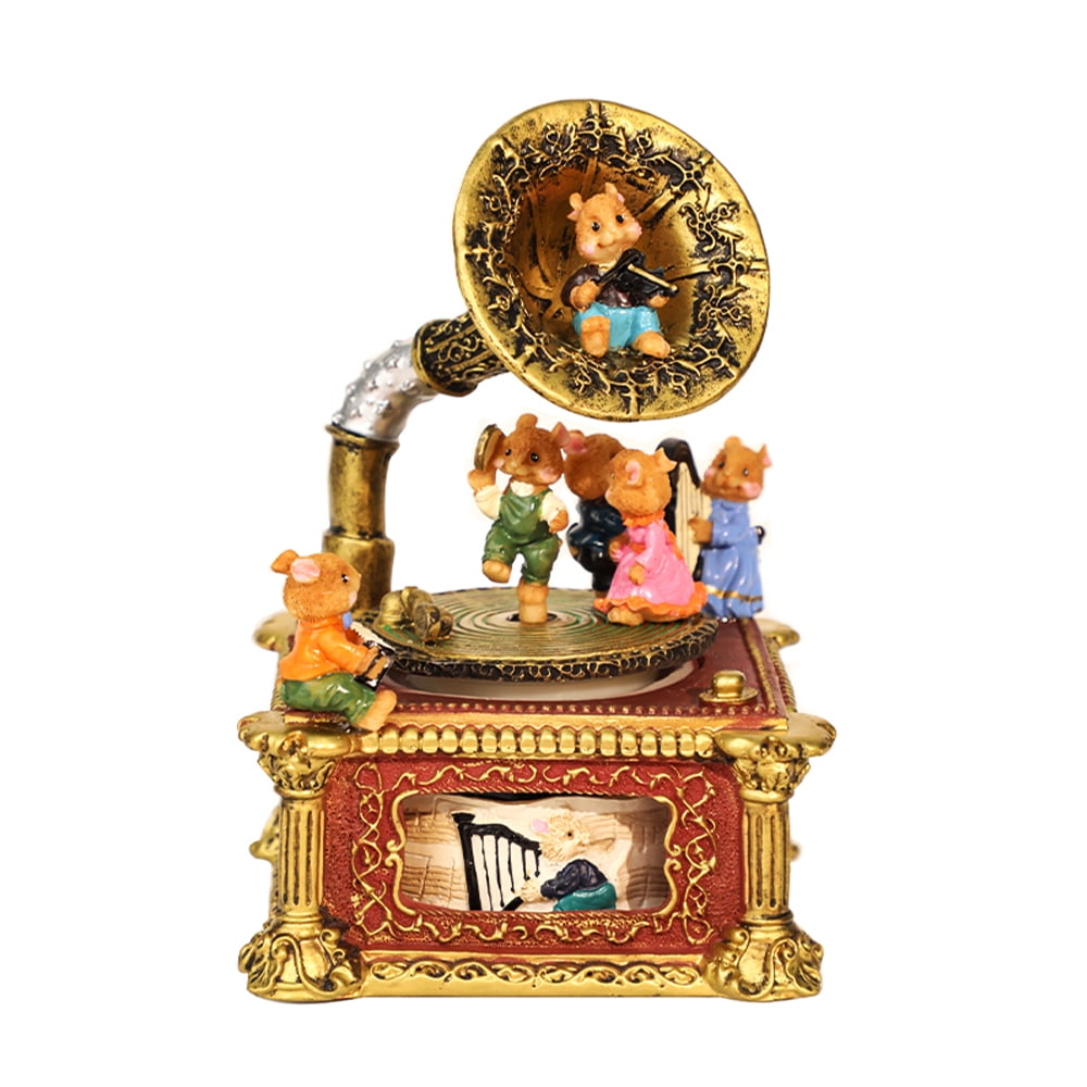 LOVE FOR YOU Retro Record Player Music Box, Ideal Gift for Women