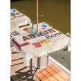 thumbnail image 2 of Square Outdoor Tablecloth with Umbrella Hole Laundry Room Outside Table Cloth Waterproof Patio Table Cover Rustic Farmhouse Washing Machine Clothes Zipper Tablecloths for Picnic Camping 60x60 Inch, 2 of 8