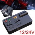thumbnail image 2 of Clerance!Car Inverter With Voltage Display 12v24v To 220v Multi-Function Socket Mobile Phone Charger 120w Car Power Conv, 2 of 4