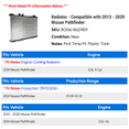 thumbnail image 2 of Radiator - Compatible with 2013 - 2020 Nissan Pathfinder 2014 2015 2016 2017 2018 2019, 2 of 2