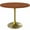 Cognac Brown, variant on LeisureMod Verve Mid-Century Modern 36" Round Dining Table with MDF Top and Brushed Gold Pedestal Base for Dining Room and Kitchen, Black