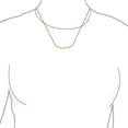 thumbnail image 2 of Bling Jewelry Womens Minimalist Curved Bar Pendant Necklace in 14K Rose Gold Plated Sterling Silver, 2 of 5