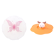 thumbnail image 1 of Tapa Antipolvo Silicona Con Forma Mariposa Transparente Dibujos Animados () Rosa, 1 of 9