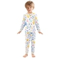 thumbnail image 6 of FORMRS Long Sleeve Top and Pants Pajama Set for Niños 2-Piece Sleepwear, Sizes 18M-8Y, Purple Easter Eggs, 6 of 6