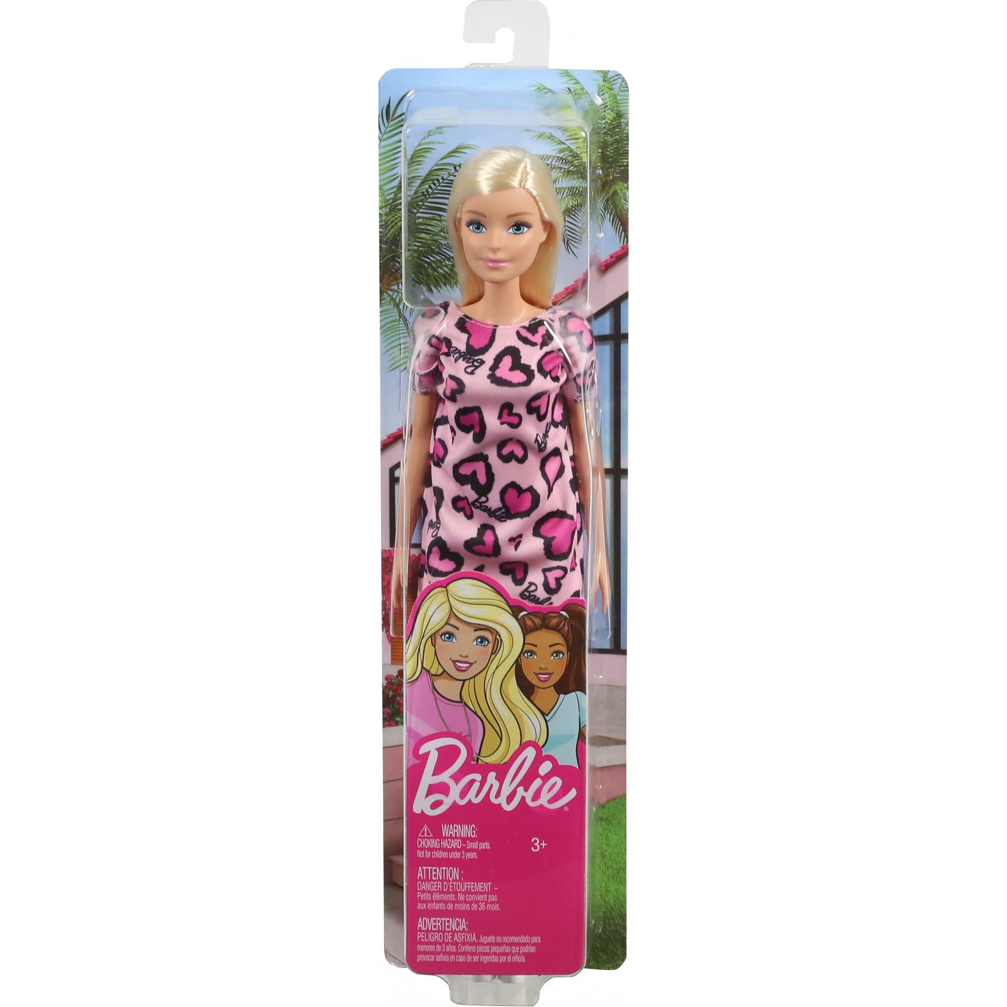Barbie Doll, Blonde, Wearing Pink Heart-Print Dress And Shoes - image 6 of 6