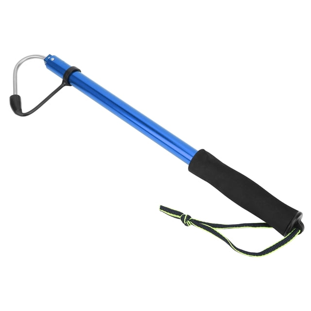 Gaffe de Pêche, Gaffe de Pêche Télescopique Portable Rétractable Fiable et Sécuritaire, pour Amateur de Pêche Pêche en Lac Pêche en Mer Rouge 90CM, Bleu 120CM