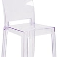 thumbnail image 3 of 4 Pk. Ghost Counter Stool with Square Back in Transparent Crystal, 3 of 9