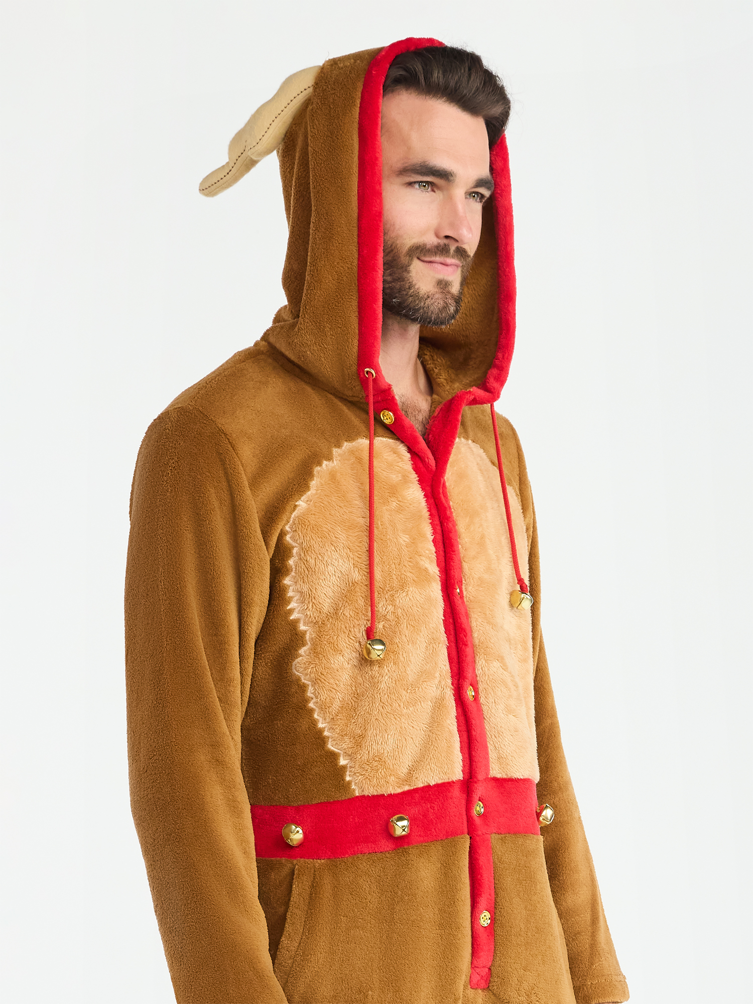 Christmas Men's SantaCon One-Piece Reindeer Union Suit from Holiday Time, Sizes M-XL