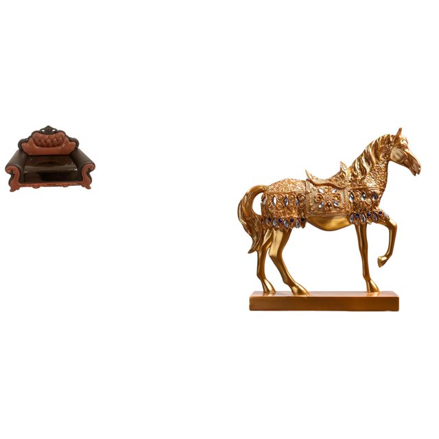 Sofá en miniatura para muñecas,Muebles de casa de muñecas,modelo de sofá europeo,decoración,Modelo de silla individual Mini Bench Chair sofá,Estatuas de caballos,Estatuas de caballos
