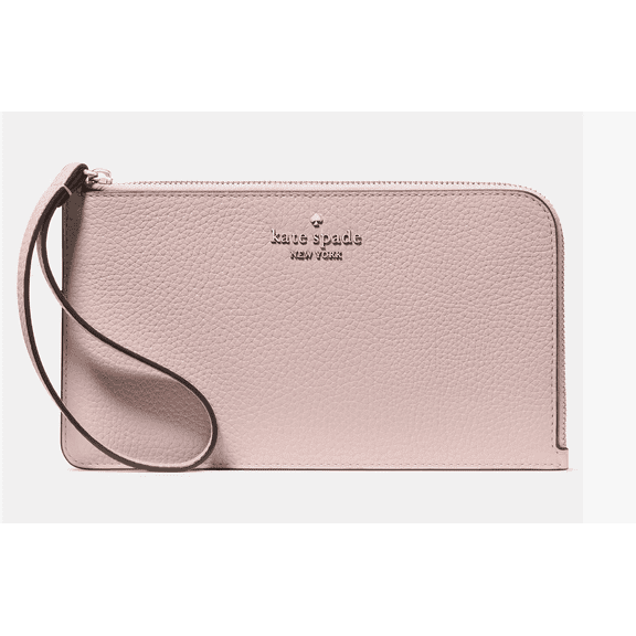 Kate Spade New York Women's Lucy Pebbled Leather Medium L-Zip Wristlet