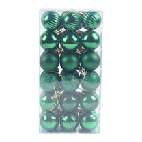 Christmas Balls Ornaments 36 Pcs Set, 4cm Shatterproof Baubles Pre-Strung Ribbon Lightweight Hanging Ornaments Tree Filler Cute Holiday Gift for Hostess