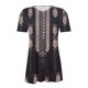 thumbnail image 5 of Puntoco 2024, tops a la moda de verano para mujer, moda de verano para mujer, top Sexy con estampado de pliegues regulares para mujer, top de manga corta con cuello en V y botones, 5 of 5