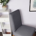 thumbnail image 2 of Amdohai Stretch Solid Diamond Lattice Dining Chair Cover Removable Washable Short, 2 of 7