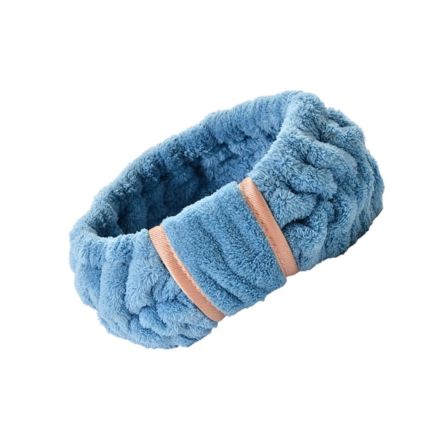 Jumpingount Bandas para el cabello Pajarita Banda para el sudor de cara Suavidad Coral Fleece Diademas deportivas Artículos para el hogar Ropa, zapatos y accesorios Miscelánea Azul