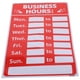 thumbnail image 2 of Horario de negocios Etiquetas engomadas autoadhesivas Horario de negocios Signos Reglibitables Silencios abiertos Etiqueta engomada, 2 of 5