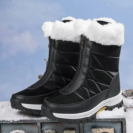 

Quilted Thick Bottom Ankle Boots Fashion Plush Inner Waterproof Sneakers Women‘s Footwear