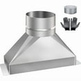 thumbnail image 1 of LOVEVER 4in Dia X 3-1/4in 10in L Microwave Vent Kit  Rectangular to Round Duct Galvanized Steel Transition for Connecting, 1 of 6