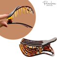 thumbnail image 6 of Parcelona French Tortoise Shell 3" Medium Hair Claw Clips for Women Hair - 2 Pcs, 6 of 8