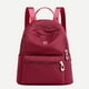 thumbnail image 4 of Bolsa Bolso de hombro escolar de nailon resistente al agua, mochila informal con cremallera para mujer (rojo oscuro) JShteea Para Estrenar, 4 of 5