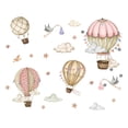 thumbnail image 4 of 2 piezas de air globo de aire caliente pegatinas de pared, decoración de pared, bricolaje, decorativo, pegatina de pared con estrellas, pájaros, nubes, 4 of 9