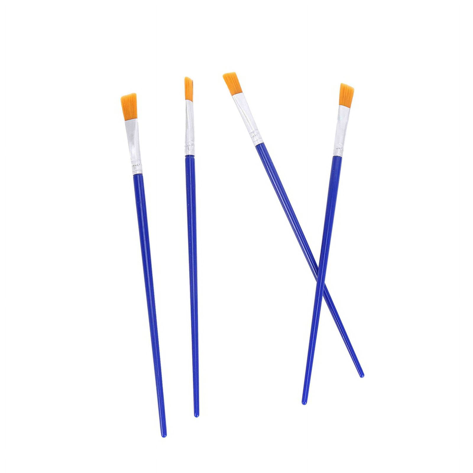 400 Pcs Flat Paint Brushes,Small Brush Bulk for Detail Painting,Nylon Hair Brushes