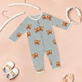 thumbnail image 6 of TOOYOU Boys Bodysuit Outfit New Baby Boy Girls Onesies Jumpsuit Spring Long Sleeved Romper Suit Size 3-6 Months Black, 6 of 7