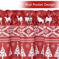 thumbnail image 3 of Danolapsi Christmas Rod Pocket Curtain Valance,Christmas Decoration Thermal Insulated Curtains with Christmas Tree and Deer Printed Pattern  Blackout Curtains for Kitchen Bathroom Living Room, 3 of 7