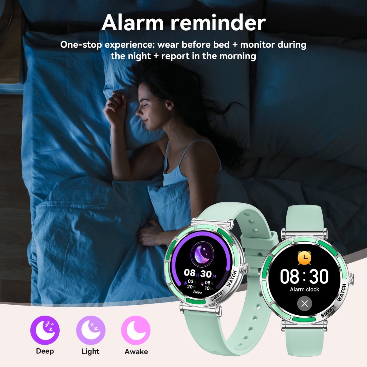 Smart Watch Bluetooth Call(Answer/Make Calls) 100+ Sports Modes Fitness Watch Message Reminder IP67 Waterproof Smartwatch Women