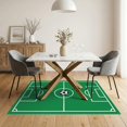 thumbnail image 3 of ODIKA 5'x7' Washable Area Rug Field Pitch Bold Goal Interactive Velvet Practice Football Soccer Refined for Small Living Room, Bedroom, Easy Care, Non-Shedding, Pet Friendly, 3 of 7