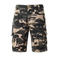 thumbnail image 4 of GrmtClth Men's Water Resistant Ripstop Cargo Shorts Casual Camouflage Short Pants Camping Multi Pockets Outdoor Work Shorts Trendy Clothes Khaki 4XL, 4 of 6