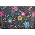 thumbnail image 4 of Dreamtimes Sping Summer Floral Area Rug 72x48in Colorful Flowers Plants Non-Slip Floor Carpet Comfort Floor Mats Decor for Indoor Living Dining Room and Bedroom Area, 4 of 7