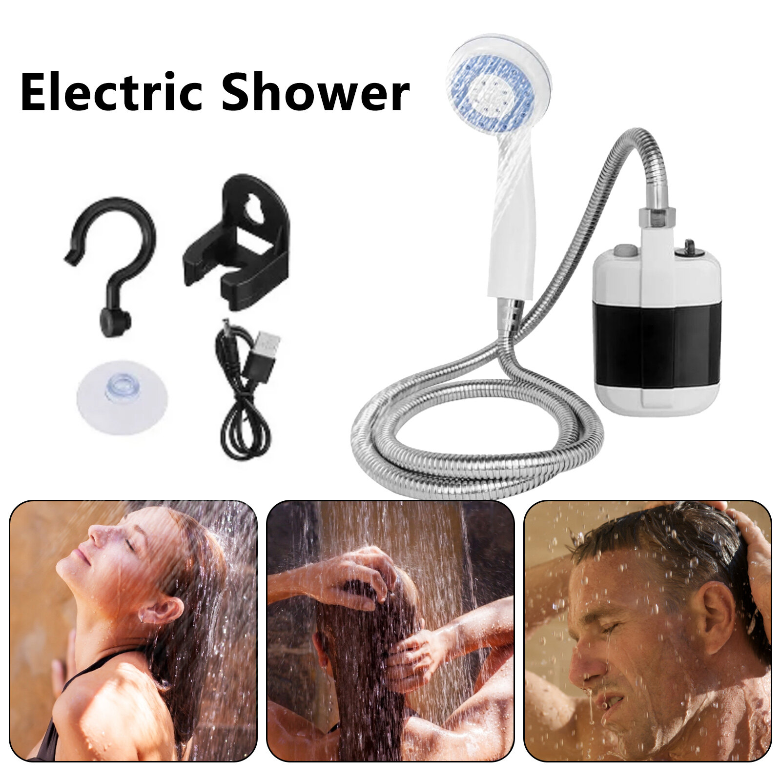 Portable Camping Shower, Rechargeable 4800mah Battery, Handheld Outdoor 