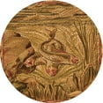 thumbnail image 1 of Ahgly Tapis d'Intérieur Lavable en Machine Carré Transitionnel Rouge Brun, 3 Pieds Carré, 1 of 7