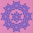 thumbnail image 1 of Ahgly Company Machine Washable Indoor Square Transitional Violet Purple Area Rugs, 4' Square, 1 of 7