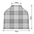 thumbnail image 2 of PKQWTM Monochrome Gray Checkered Tartan Plaid Design Nursing Cover Baby Breastfeeding Infant Feeding Cover Baby Car Seat Cover, 2 of 2